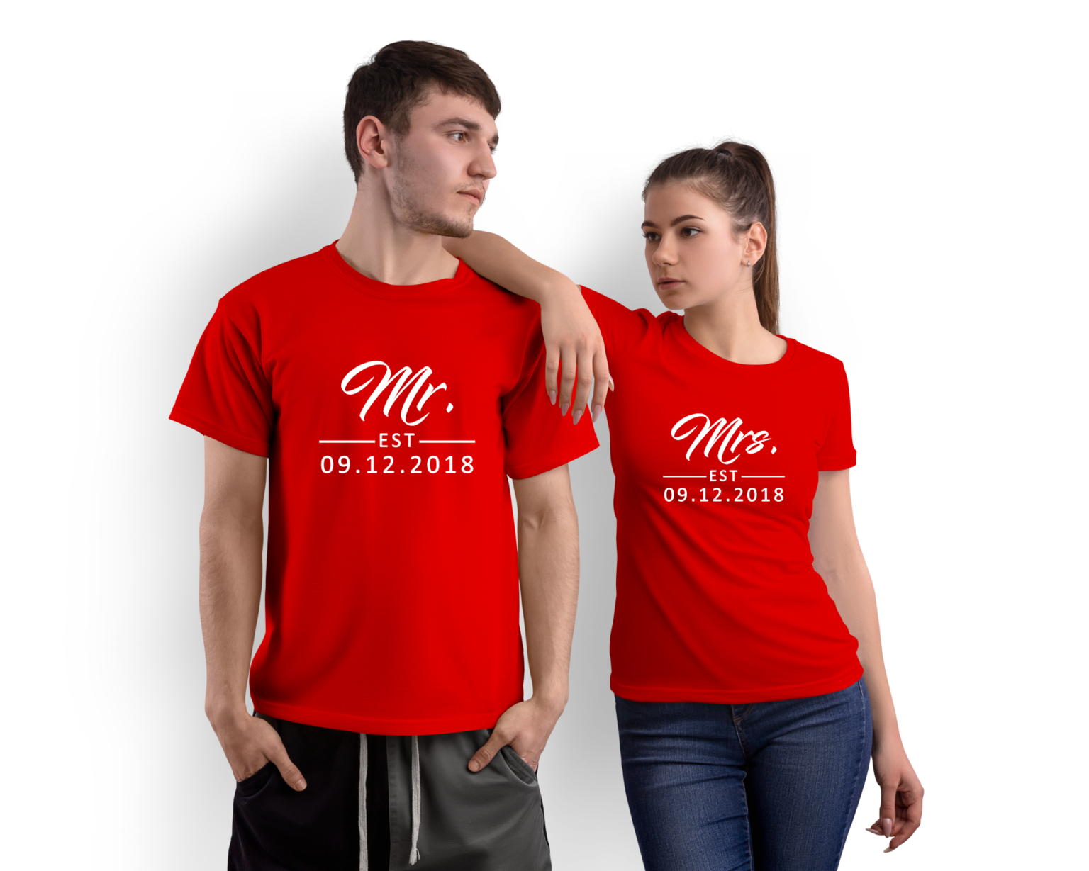 Mr. Mrs EST- Couple T shirt | Customized T-shirts, Hoodies, Sports ...
