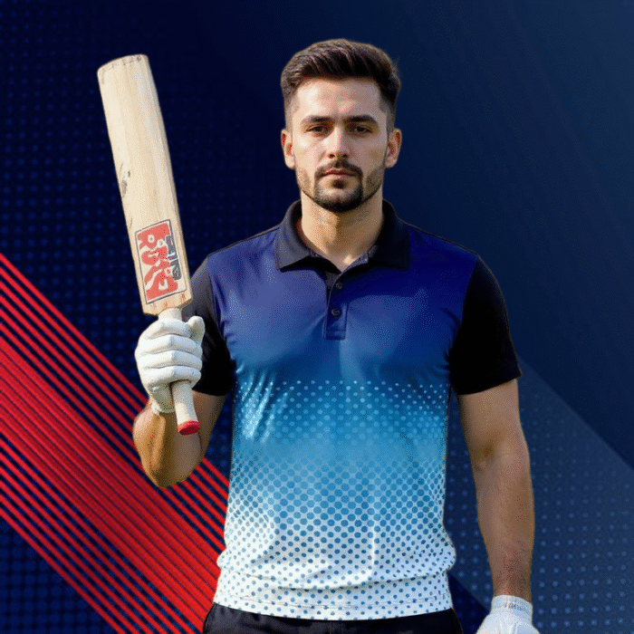 Custom Cricket Jerseys Navy-blue dot gradient